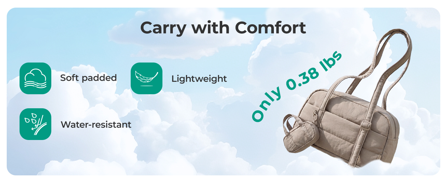 lightweight puffy bag