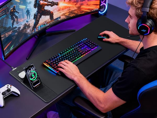 wireless charger desk pad