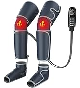 SLOTHMORE Leg Massager for Circulation and Pain Relief, Air Compression Foot Massager with 3 Heat...