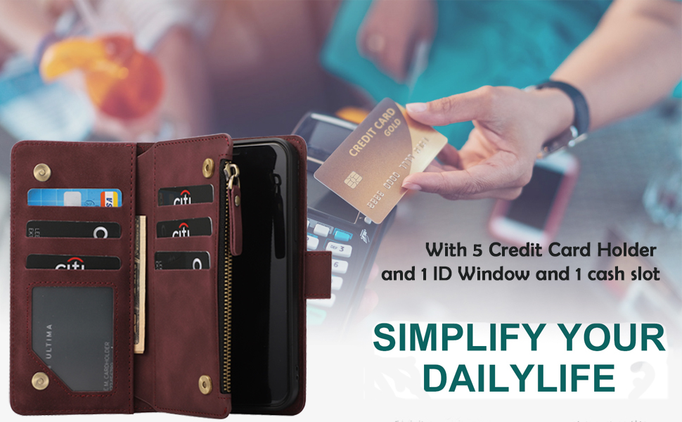 Phone Case Wallet Wallet Case with Card Holder