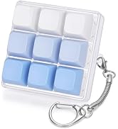 Netholid 9-in-1 Clicky Keyboard Fidget Toy for Adults Gradient Color Keyboard Clicker Keychain St...