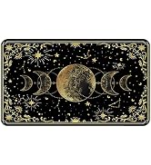 WARDOS Mystical Gold Boho Triple Moon Door Mat, Witchy Celestial Sun and Moon Astrology Doormats ...