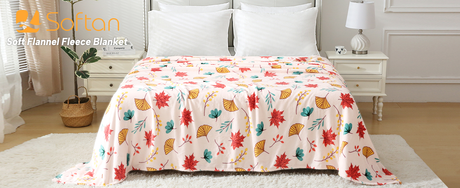 Autumn Leaves Throw Blanket