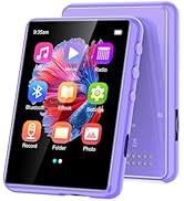 MP3 Player with Bluetooth 5.3, 2.4" Portable HiFi Music Player with FM Radio/HD Speaker/E-Book/Ph...