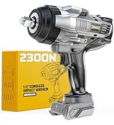 DIYtoolifz Cordless Impact Wrench 1/2" Compatible with DeWalt 20V Battery, 1700 Ft-lbs (2300 Nm) ...