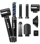 Blow Dryer Brush 7inONE,110000RPM High-Speed Negative Ionic Hair Dryer with Diffuser Concentrator...