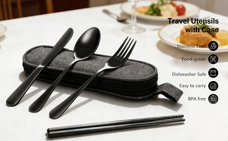 Portable Travel Utensil Sets