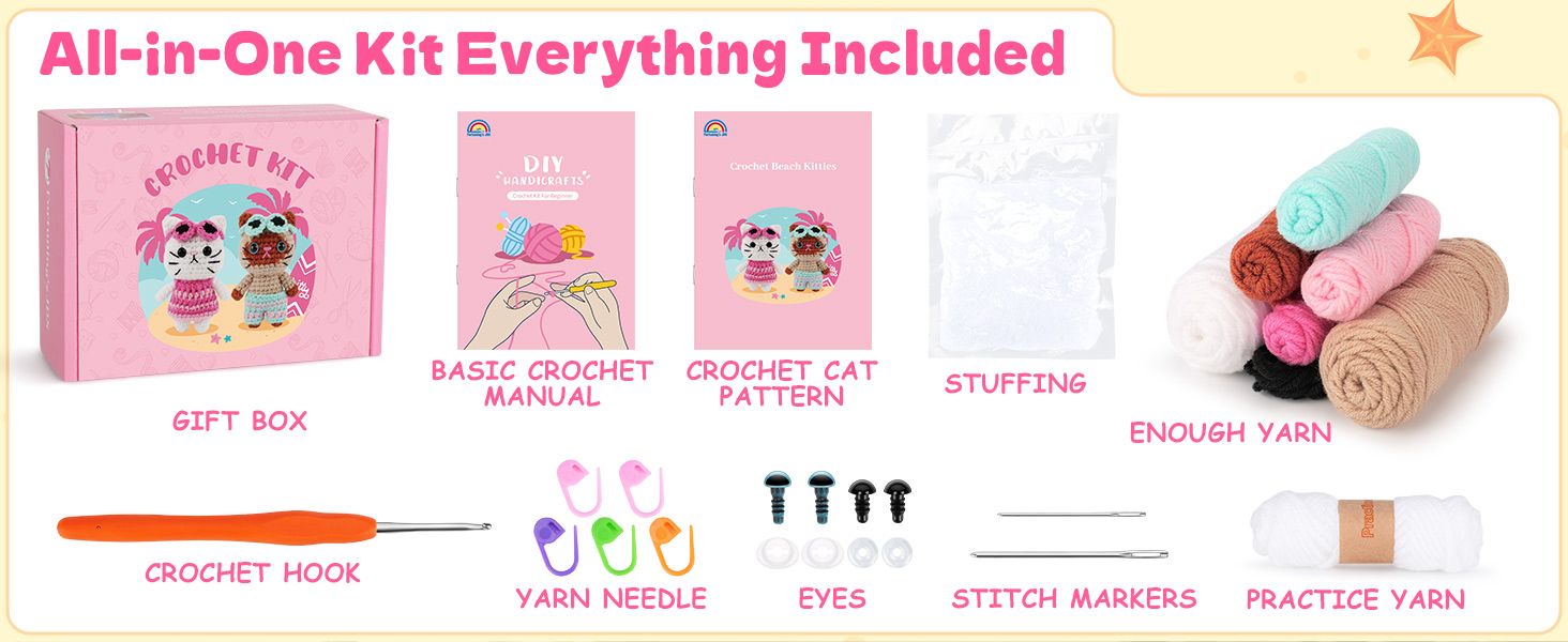 all in one crochet kit for beginners