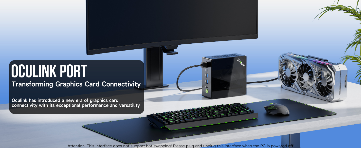gmktec mini pc with oculink gpu graphics card gaming desktop computer