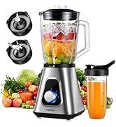 GDOR 1200W Blender for Smoothies and Shakes, 52 Oz Countertop Blender &amp; 22 Oz Personal Blender Co...