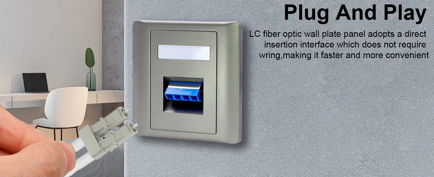 lc fiber optic wall plate
