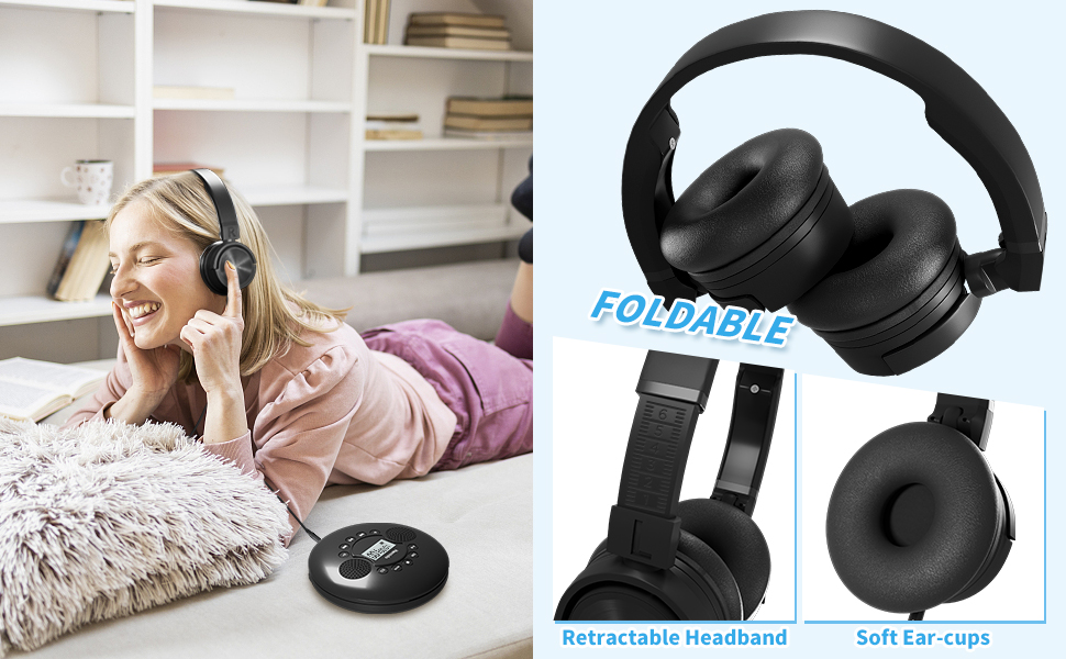 portable cd player with headphones