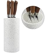 Universal Freedom Knife Storage Stand, Knife Block Holder without Knives, Resin Round Knife Holde...