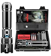 Flashlight 2000 High Lumens Rechargeable - 30W Super Bright LED Flash Light | 5000ft Beam &amp; 12H L...