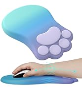 L-SPOUTTO Ergonomic Mouse Pad with Wrist Rest,Cute Cat Paw Mousepad Wrist Support,Comfortable Mas...