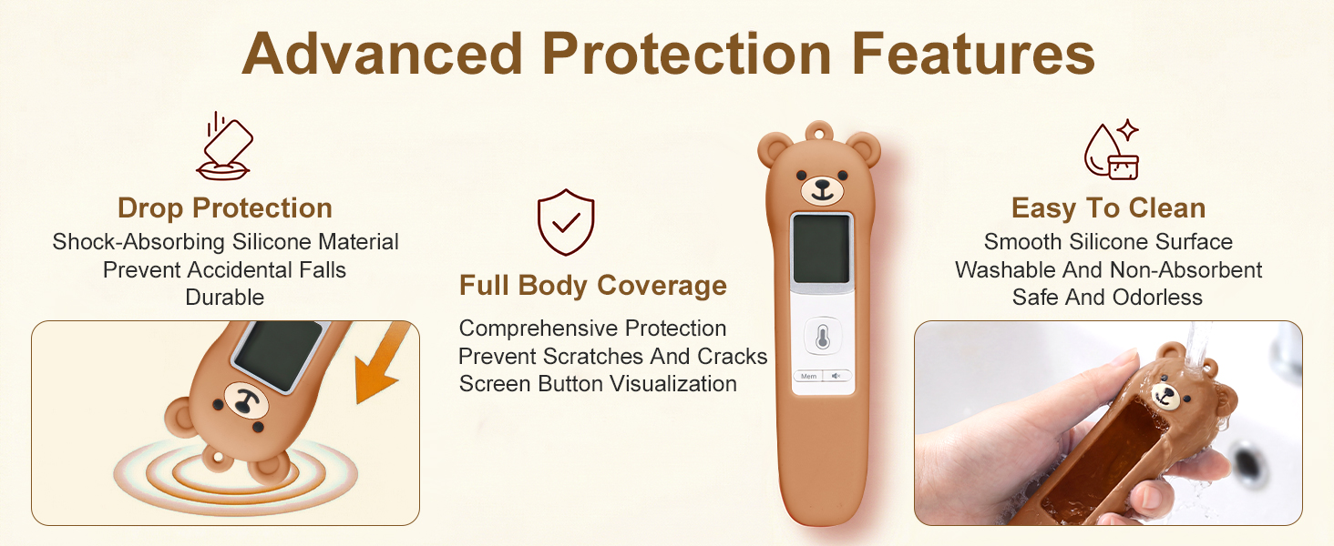 Bear Silicone Case Compatible with GoodBaby Thermometer