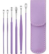 6 Pcs Ear Wax Removal Kit: Ear Cleaner Tools Mini Portable Ear Scope with Stainless Steel 360° Sp...