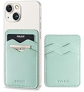 VULKIT Stick on Card Holder Compatible for iphone Leather Cell Phone Wallet Credit Card Case Stro...