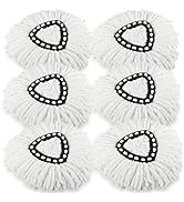 (Pack of 6) Spin Mop Refill - Microfiber Mop Heads Replacements Compatible with Ocedar 1-Tank Eas...