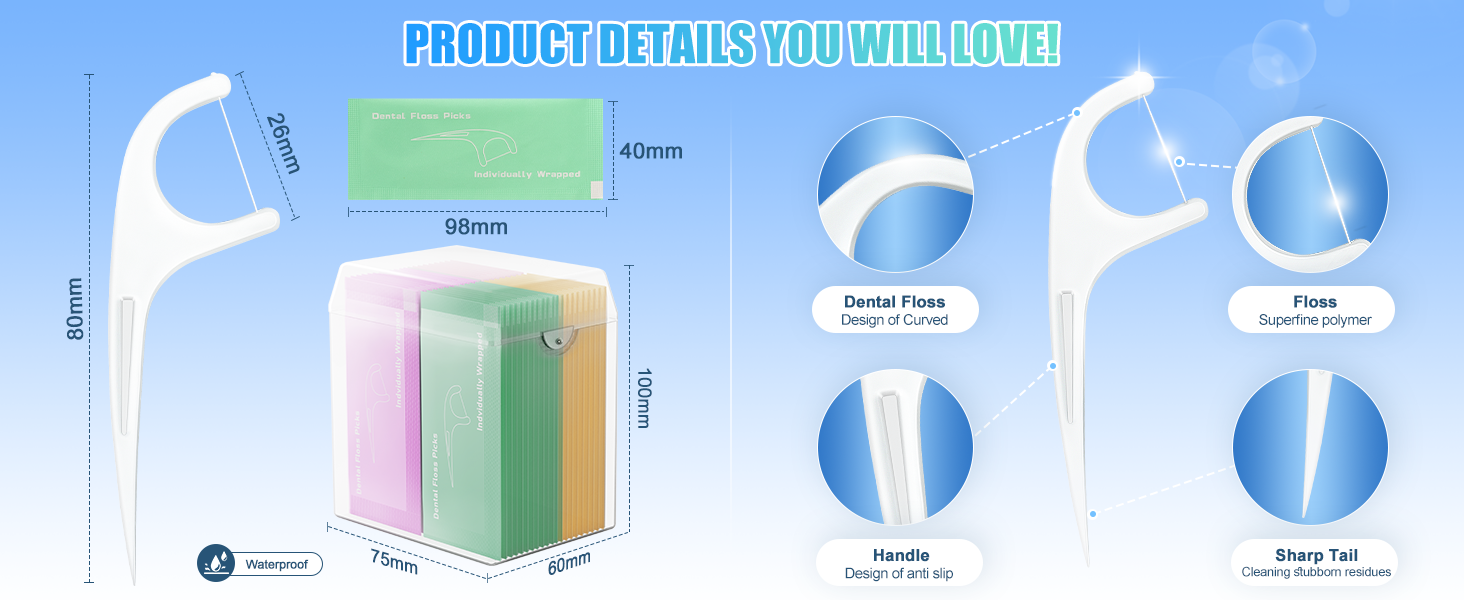 travel tooth floss stick