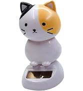 Bwexxt Solar Wobble Figures, Solar Dancing Cat, Bobble Head Cat Ornaments, Innovative Cat Solar F...
