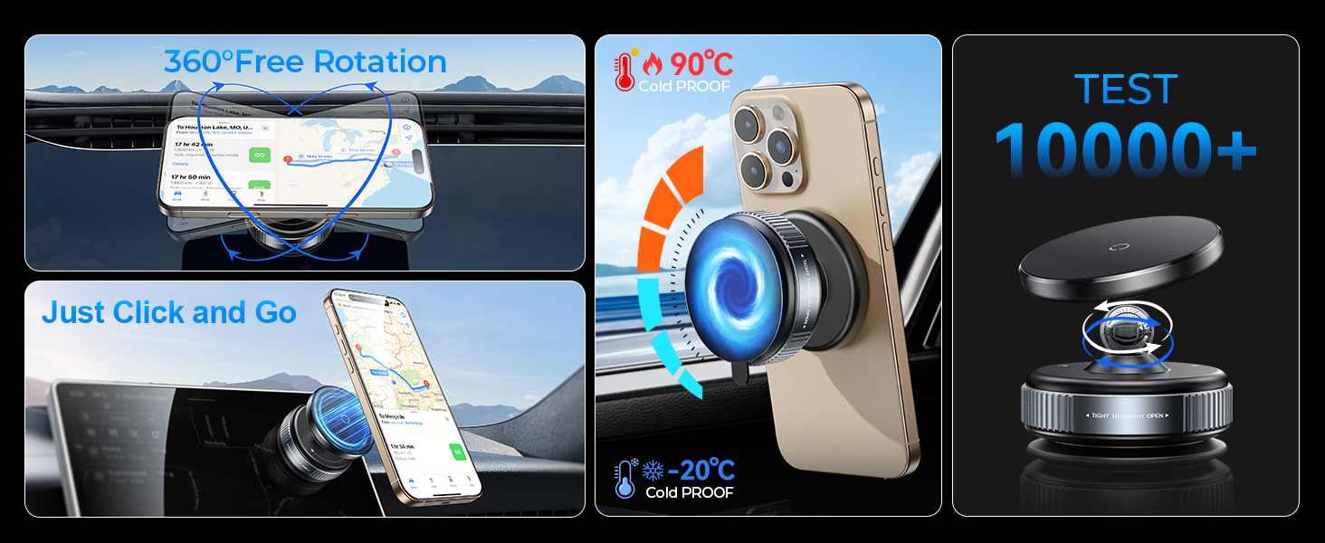 360° Vacuum Magnetic Phone Holder