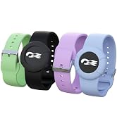 4 Pack Princess Cruise Medallion Holders for Kids and Adults, Silicone Wristbands for Carnival Oc...
