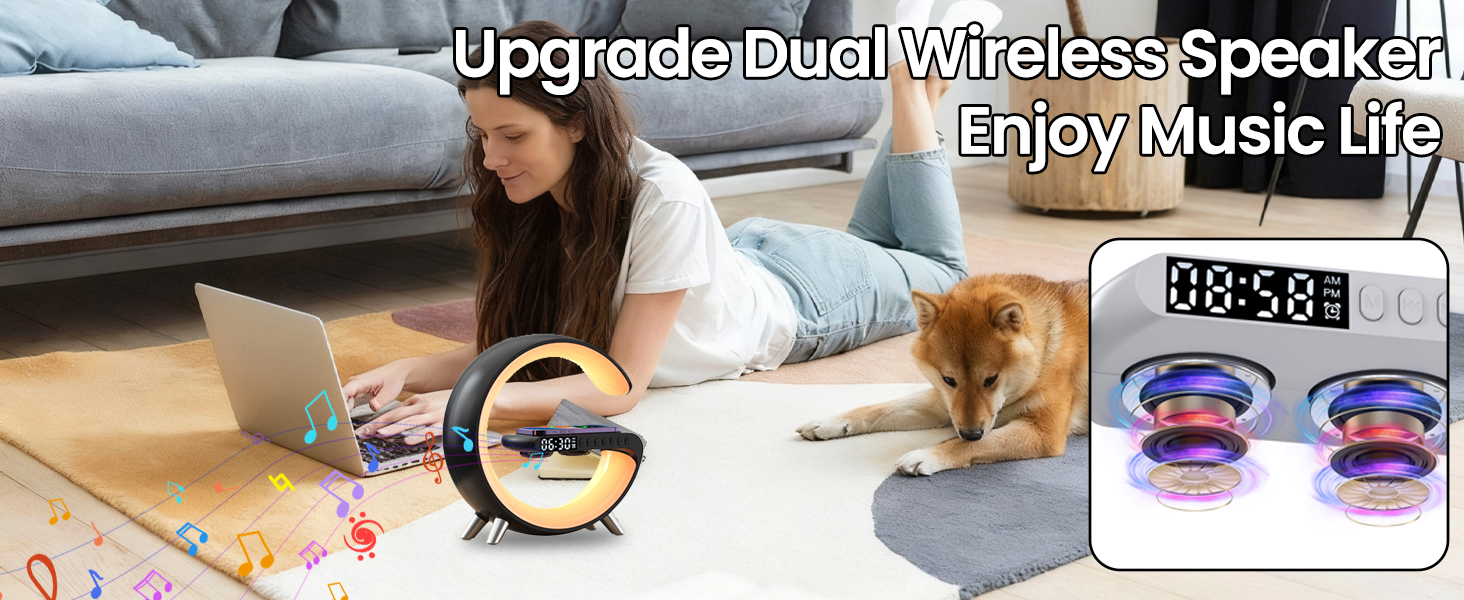 wireless charging alarm clock