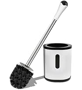 Toilet Brush and Holder, Compact Size Toilet Bowl Brush with Stainless Steel Handle, Small Size P...