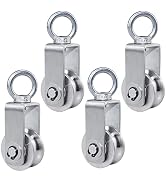 Cable Pulley Wheel Stainless Steel Swivel Pulley Block Silence Rotation Traction Wheel for Pulley...