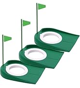 Golf Putting Cup and Flag Putt Training Hole All-Direction Surface Regulation Practice Cups for M...