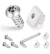 STEEL HAWK Stainless Steel Security License Plate Security Fastener Kit - 4 PC Head Security Torx...