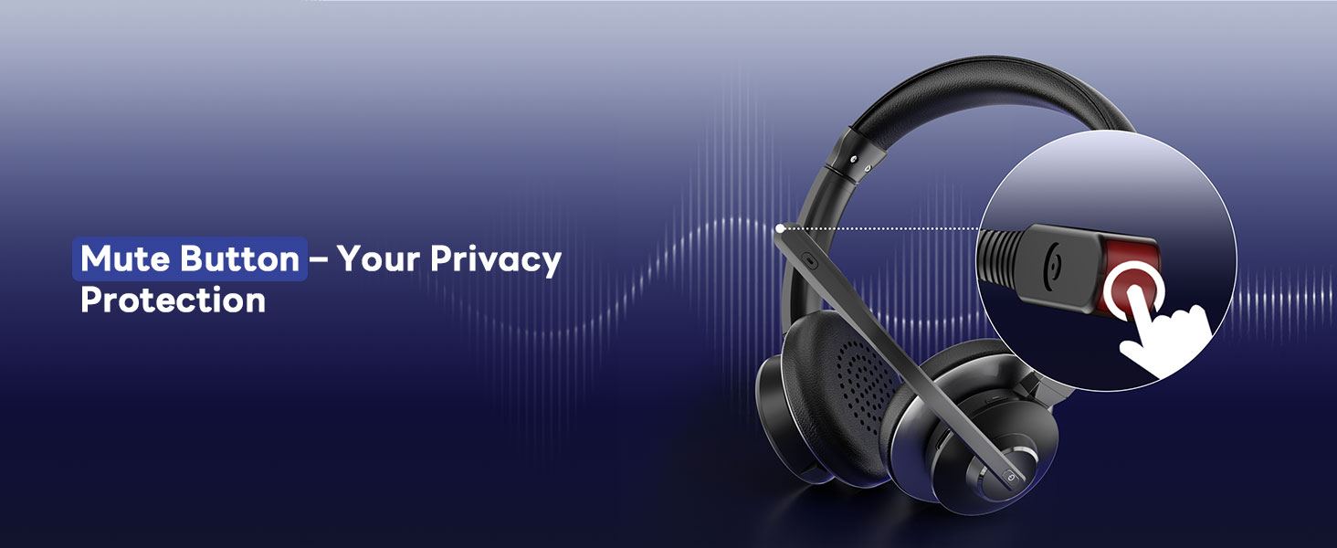 wireless headset with mic for work