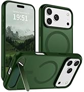 SUPFINE Magnetic for iPhone 17 Pro Case (Built-in Invisible Kickstand)(Compatible with MagSafe)(M...