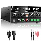 NICE-POWER DC Power Supply Variable 30V 10A, 300W Encoder Adjustable Switching Regulated High Pre...
