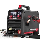 YESWELDER MIG-205DS PRO MIG Welder, 200Amp 110/220V Dual Voltage MIG Welding Machine, 5 in 1 Gas ...