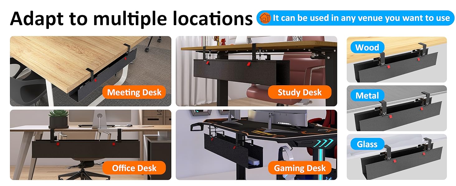 Under Desk Cable Management Tray