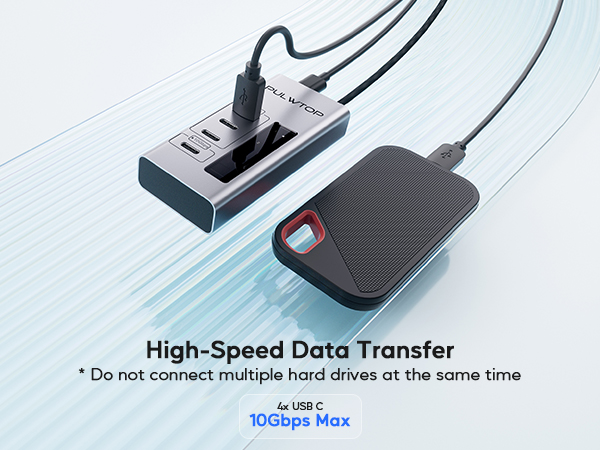 Powered USB C Hub,4 in 1 USB C Hub