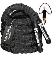 Weighted Jump Rope for Men Women - 2.5lb 2.7lb 4lb 4.7lb Heavy Skipping Ropes for Fitness, Adult ...