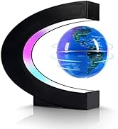 Flagest Magnetic Levitation Floating Globe, Levitating C Shape Globe with LED Lights for Educatio...