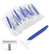 Xuezoioy Disposable Razors Bulk Pack of 50,Blue Travel Bulk Razors Single Use Individually Wrappe...