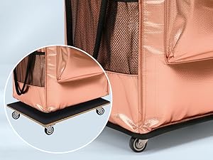 grocery bag on wheel