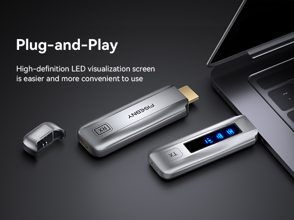 Wireless HDMI Transmitter and Receiver 4K, FIGEBNY