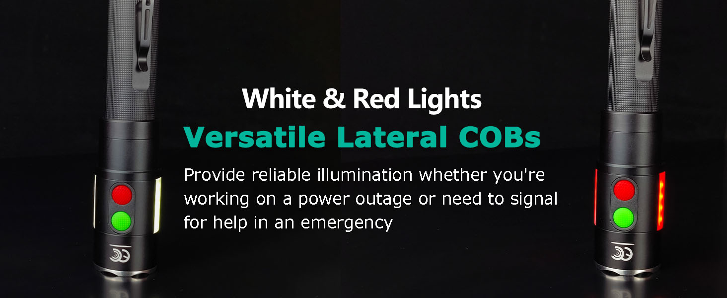 MML-2002 self defense flashlight rechargeable alarms USB C COB light