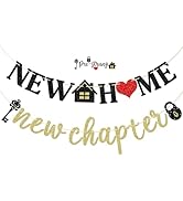 New Home New Chapter Banner, Pre-strung New Home Banner, Housewarming Party Decorations, Home Dec...