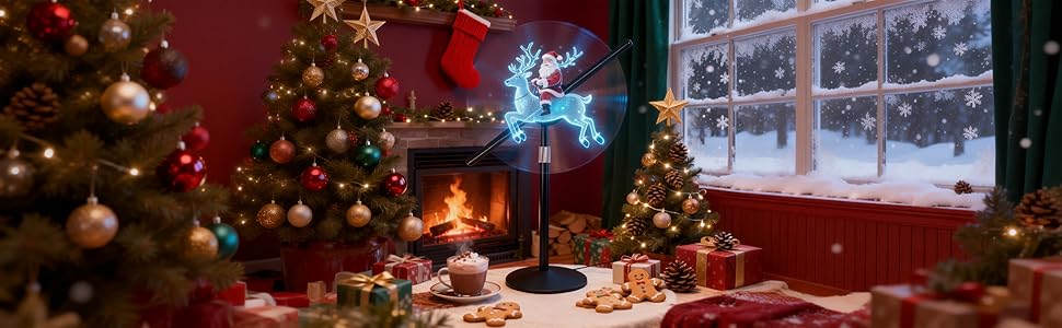 3D Hologram Fan 16.5 inch with Desktop Stand