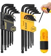ELEAD Allen Wrench Hex Key Set: Premium 27pcs Durable Hex Key Set with Grip Handle, Long and Shor...