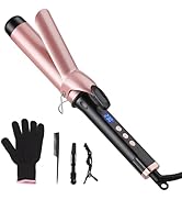 Curling Iron 1 1/2 Inch Large Barrel, Professional 1.5 Inch Curling Wand for Long Hair, Ceramic H...
