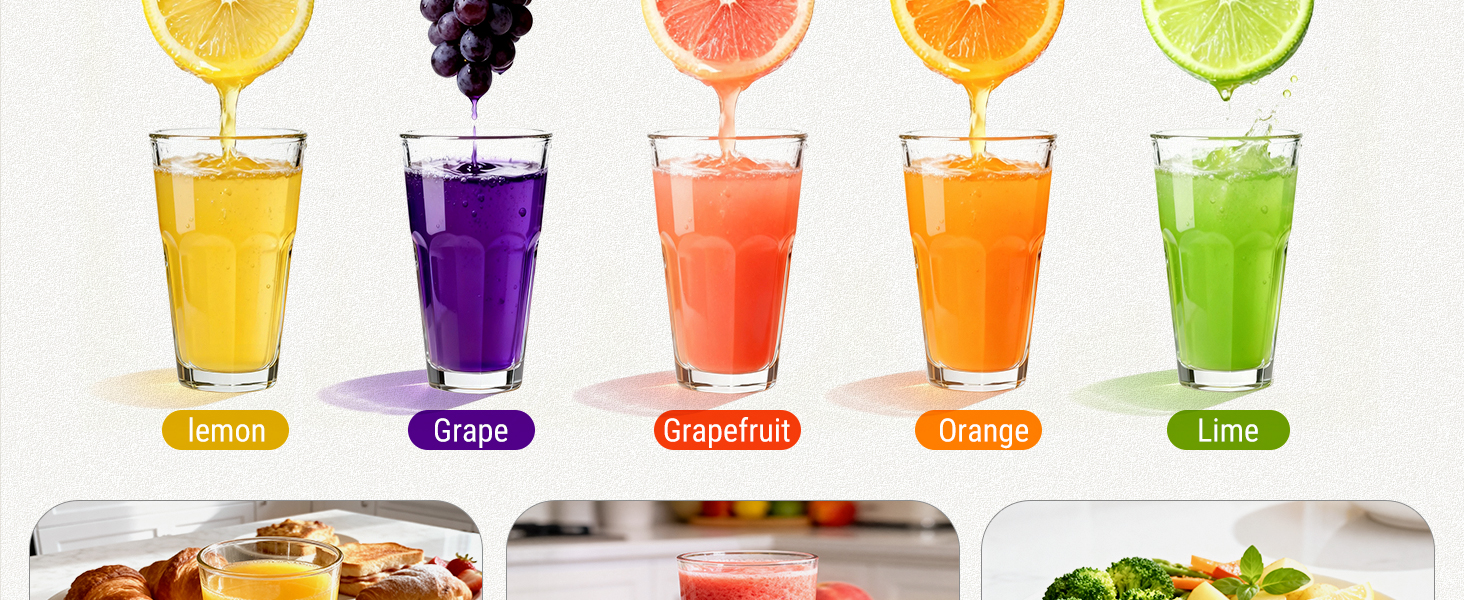 lemon squeezer manual for daily fresh juice, cocktails, baking, and cooking needs