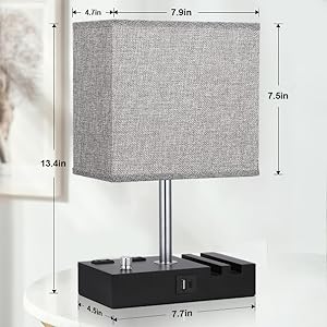 USB Table Lamp for Bedroom and Living Room